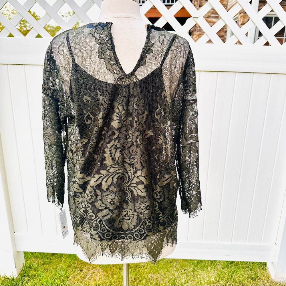 APT 9 Grape Leaf 2 Piece Lace Top - Picture 5 of 14